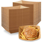 JPPSUJJ 250 Pack 3lb Paper Food Boats - Grease-Resistant Food Trays,Heavy-Duty Food Trays Disposable for Hot Dog,Hamburger,Sandwiches,Nacho,Fries,Onion Rings or Other Snacks