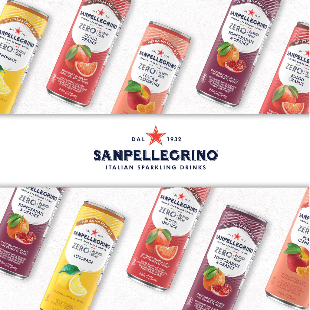 Sanpellegrino Zero Sugar Blood Orange Sparkling Soda, 24 Pack