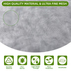 PDGROW Garden Mesh Netting for Plants, 4 Pack Insect Bird Barrier Netting Mesh with Drawstring, 3.3x4.9 FT Garden Bug Netting Plant Cover for Protect Fruit Tree Vegetable Flowe
