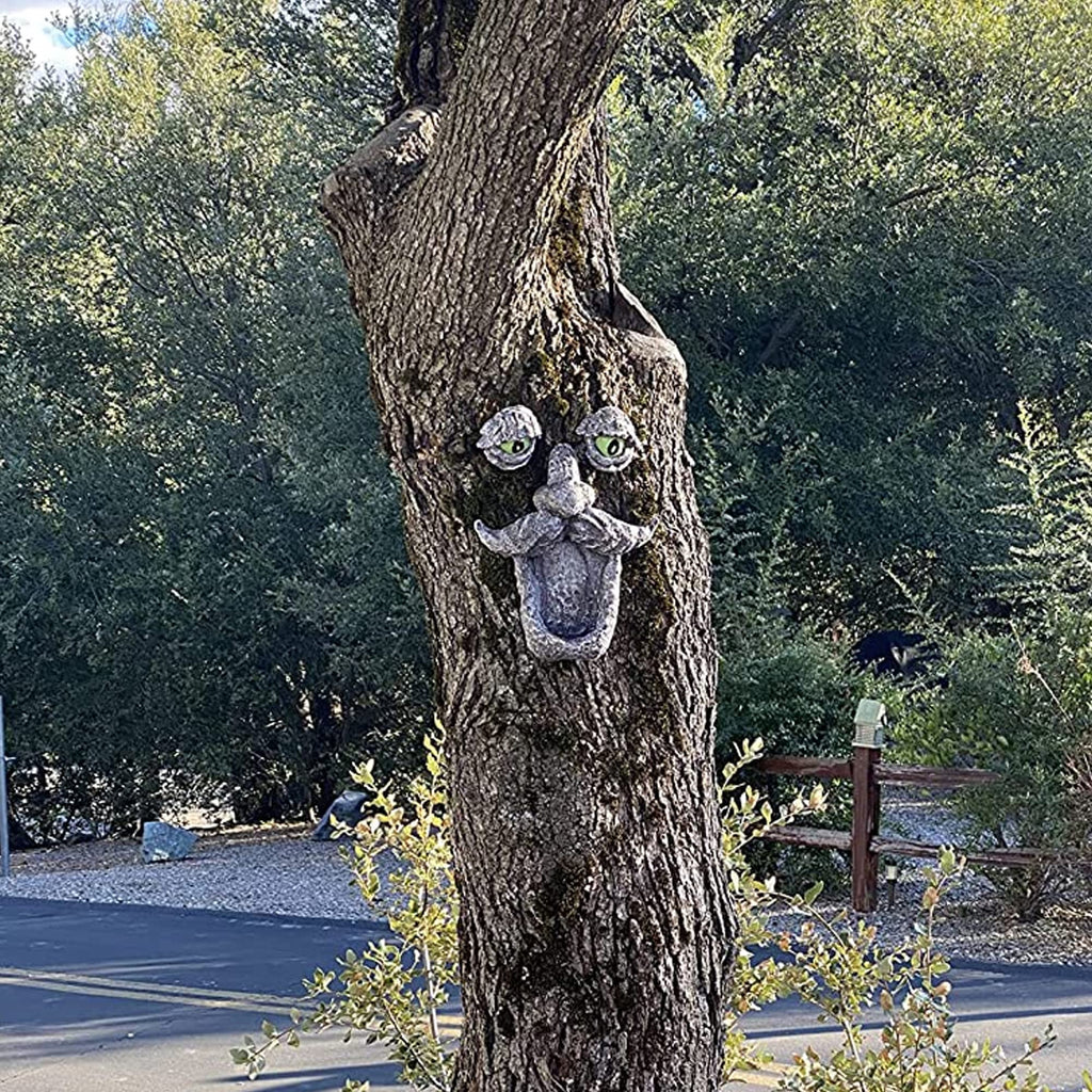 Aflowa Tree Faces Bird Feeder,Funny Old Man,Large