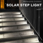 AUDLES LED Solar Step Lights Waterproof Outdoor Stair Lights, Solar Deck Lights Outdoor Decor IP67 Solar Lights for Yard, Patio, Garden, Walkways, Front Door, Pathway, Driveway (8)