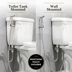 Purrfectzone Bidet Sprayer for Toilet, Handheld Sprayer Kit, Cloth Diaper Sprayer Set - Easy to Install - Stainless Steel