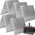 Bodaon 5PK Removable Hard Bottom for 23" W x 14" D Bag, XXX-Large Foldable Insulated Plate for Reusable Grocery Shopping Bags, Sturdy Supporter for Food Delivery Cooler Bag, Rideshare Delivery Bag