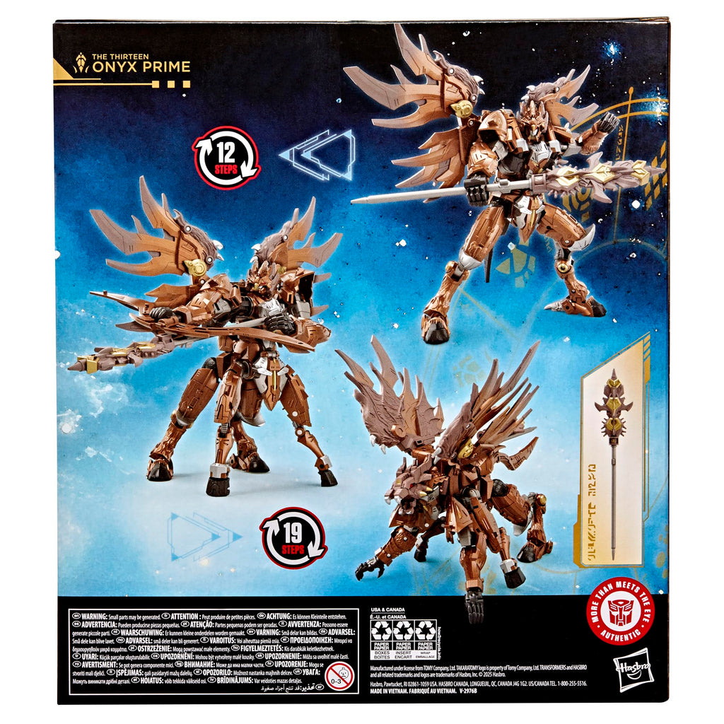 Transformers Age of The Primes Leader Class The Thirteen Onyx Prime, 7.5-inch Converting Action Figure, Robot Toys for Ages 8+