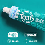 Tom's of Maine Rapid Relief Plus Sensitive Teeth Toothpaste, Fluoride Free, Gentle Mint, 4.5 Oz, 3 Pack, Clinically Proven Enamel Safe, Builds Arginine and Calcium Shield Around Teeth