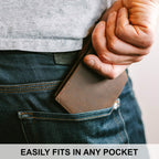 Top Grain Leather Wallet for Men | RFID Blocking | Extra Capacity Bifold Wallet with 2 ID Windows | Ultra Strong Stitching | Slim Billfold with 8 Card Slots | Gift for Him