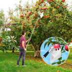 Kkluno 13.1FT Fruit Picker Pole with Basket Telescoping