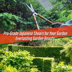 SUIZAN Hedge Shears 22.6" - Japanese Garden Clippers for Precise Trimming