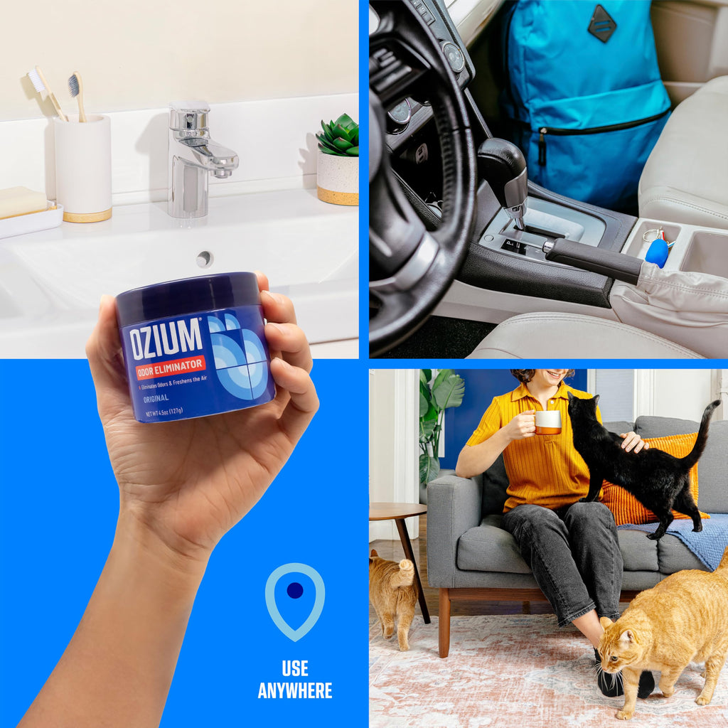 Ozium 8 Oz. Odor Eliminating Gel, Air Freshener Alternative