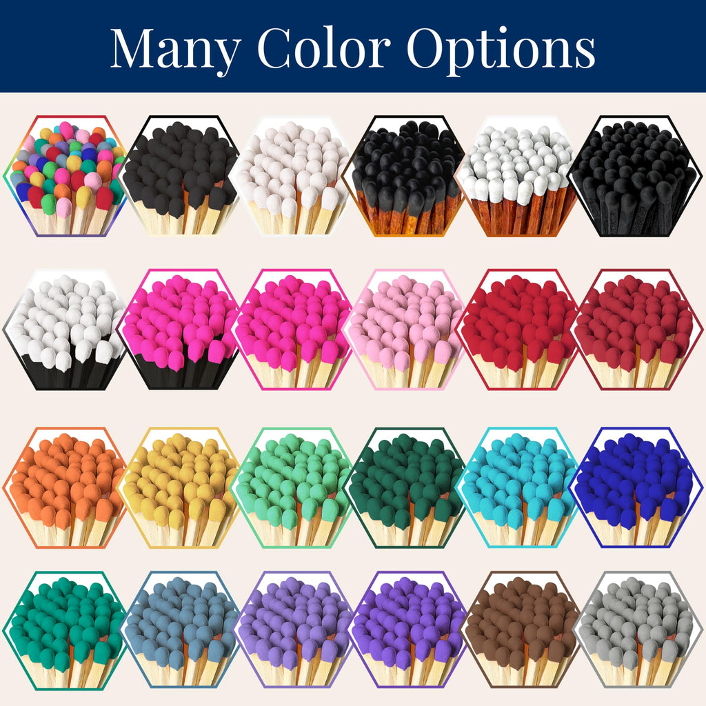 4" Espresso Matches + Striker Stickers Included | 300 Brown Stick Black Tip Decorative Safety Matches | Premium Long Matchsticks | Gifts, Home Decor, & Candle Accessories by Thankful Greetings