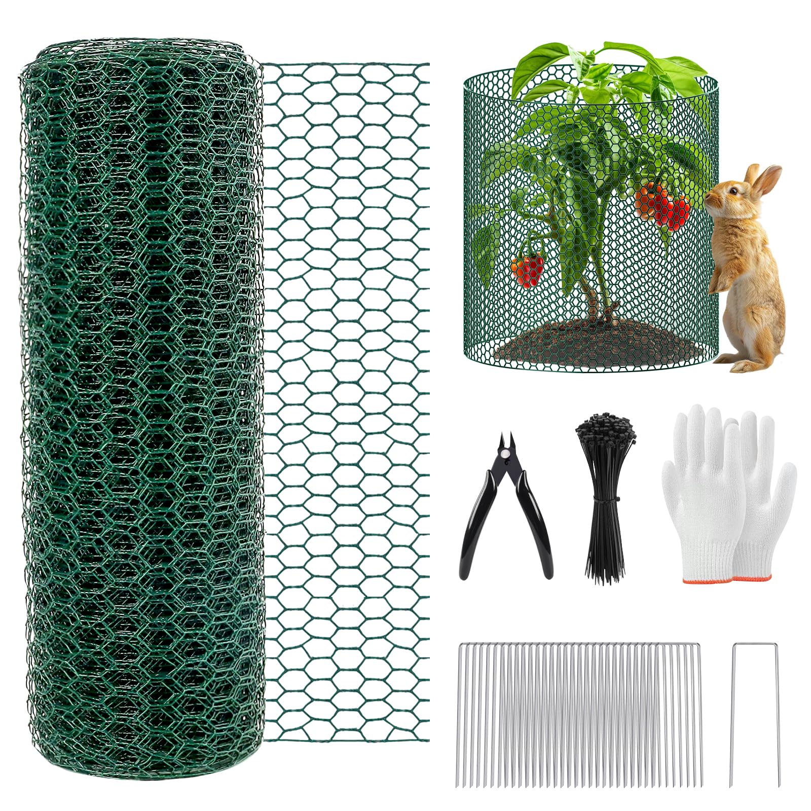 33Ft x 24In Plant Protectors from Animals, Plant Cages for Outdoor Plants