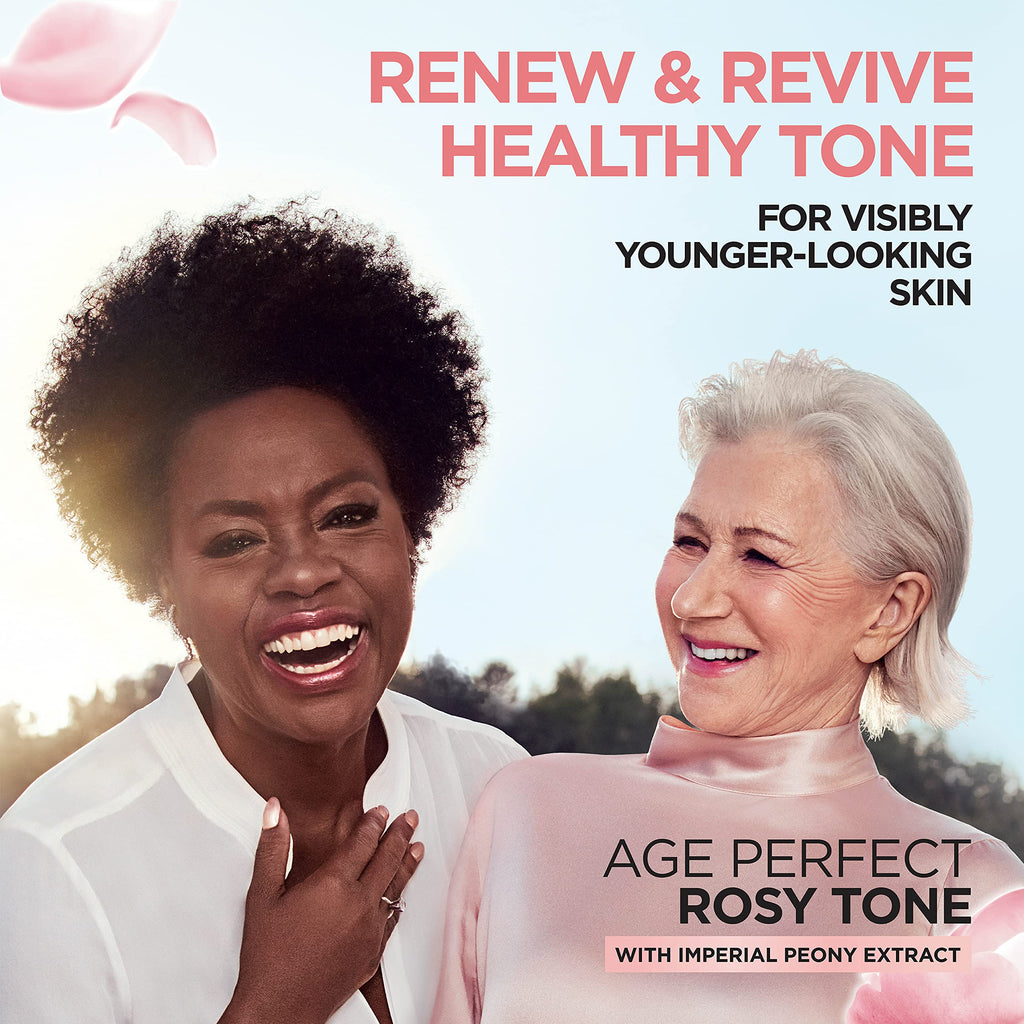 L'Oreal Paris Age Perfect Rosy Tone Anti-Sagging Face Moisturizer, Renew & Revive Healthy Tone, 1.7 oz (Packaging May Vary)