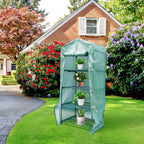 4 Tier Greenhouse Replacement Cover with Roll-Up Zipper Door