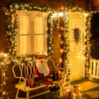 JMEXSUSS Warm White Christmas Lights for Bedroom, 300 LED String Lights Indoor Outdoor Waterproof Clear Wire, 8 Modes Fairy String Lights Plug in for Christmas Tree Bedroom Holiday Christmas Decor