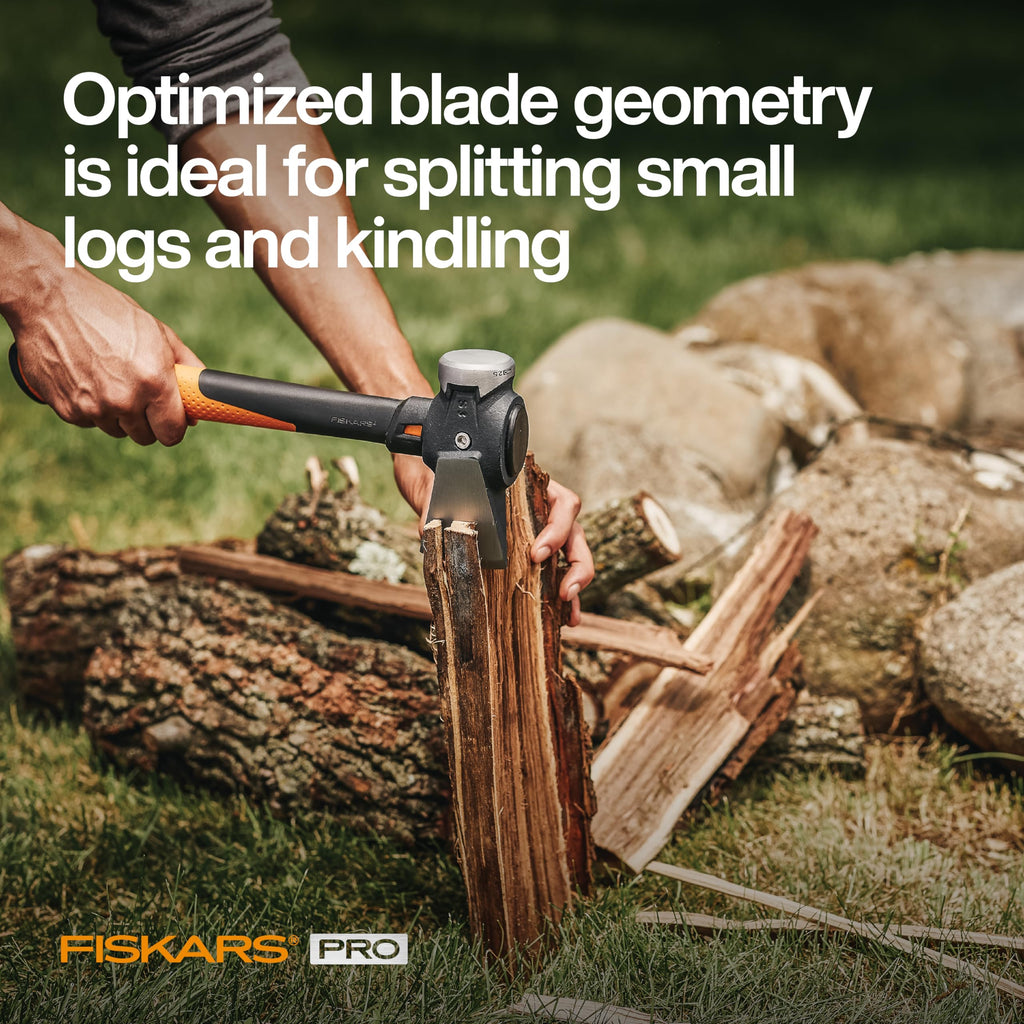 Fiskars Pro IsoCore 2.5 lb Splitting Maul, 14" Wood Splitter Axe