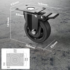 YUPEZOP 4 Inch Caster Wheels, Heavy Duty Casters Set of 4 with Brake