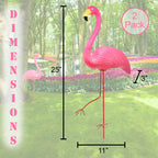 Pink Flamingos Yard Decorations Decor Ornaments for Outdoor Lawn Garden 2pk