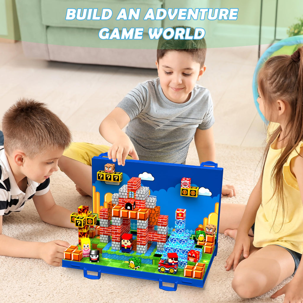 120PCS Magnetic Blocks, Magnetic Building Blocks Cubes, STEM Toy for Kid