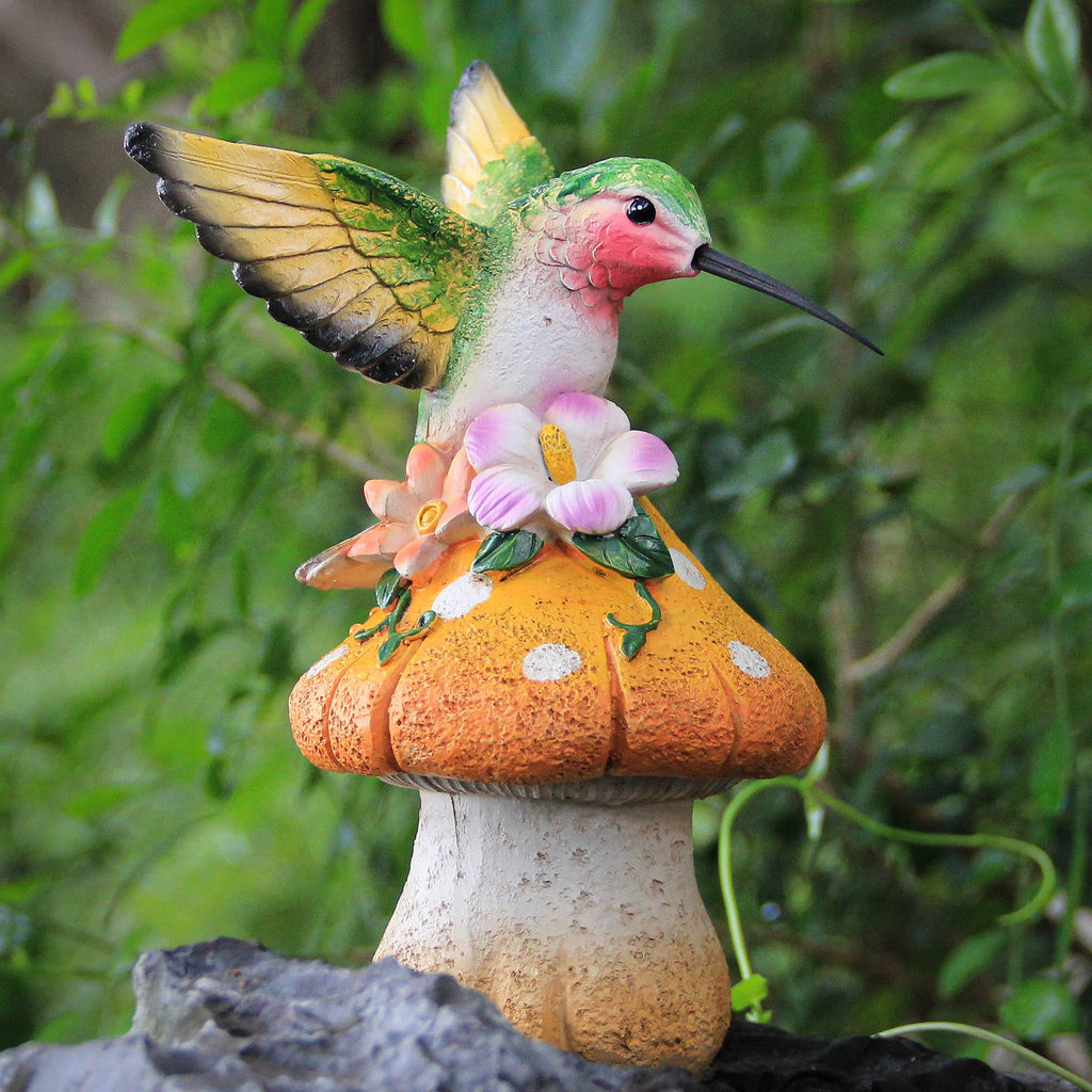 Smadeer Lifelike Hummingbird Sculpture Fairy Garden Accessories Yard Porch Patio Lawn Decor＆Home Accents