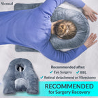 Siennal Face Down Pillow for Sleeping - for BBL or Eye Surgery Recovery - Prone Pillow for Vitrectomy, Retinal Surgery or Home Massages - CertiPUR-US® Certified Shredded Memory Foam