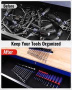 WORKPRO Magnetic Screwdriver and Wrench Organizer Set, 12-Slot Tool Holder