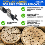 SOMADA 3/8-Inch x 17-Inch Auger Drill Bit for Wood, Hex Shank 3/8-Inch One Piece, Ship Auger Long Drill Bit for Soft and Hard Wood, Plastic, Drywall and Composite Materials