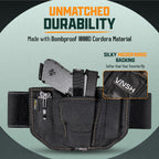 VNSH Gun Holster for Women – Comfortable Waistband for Concealed Carry | IWB Belly Band with Built-in Double Mag Pouch