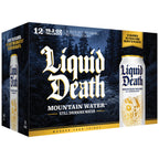Liquid Death Still Mountain Water, Real Mountain Source, Ice-Cold Cans, Infinitely Recyclable, King Size 19.2 Fl Oz (Pack of 12)