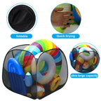Adnee Pool Toy Storage Bin-30'' x 30'' x 30'' Nylon Mesh Pool Organizer with Side Pocket-105 Gallon Quick Drying Pool Storage for Float, Beach Balls,Towel and Other Swimming Accessories