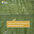 GUARD SHIELD Tarp Green 16x20 Feet Multi Purpose Waterproof Poly Tarp Cover 4mil (2-Pack)