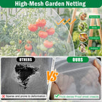 2 Pack Garden Netting for Raised Beds, 4.8X2.2FT Drawstring Plant Covers