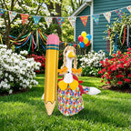 23" Back to School Porch Goose Outfit, Curly Wig (Statue not Included)