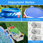 Kompoll [Patented] Poolside Storage for Above Ground Pool Accessories, Thickened Plastic Pool Basket with 2 Pool Cup Holder, Multifunctional Poolside Holder Fits for Most Frame Pools (1 Pack)