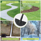 Half Moon Edger Lawn Tool - Heavy Duty Saw Tooth Manual Edgers with Sharp Blade & Wide Footplate, 38"-49" Adjustable T-Grip Handle for Landscaping, Sidewalks, Yard,Grass,Flower Bed & Garden Edging