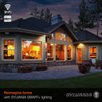SYLVANIA Wifi LED Smart Light Bulb, A19, 60W, Soft White, Compatible with Alexa and Google Home Only - 4 Pack (75672)