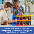 hand2mind Counting Car Garage, Race Car Track, Toy Vehicle Playsets, Parking Garage, Pretend Play Sets for Preschoolers, Preschool Math Learning Activities, Numbers for Toddlers, Kids Birthday Gifts