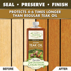 STAR BRITE Outdoor Collection Premium Golden Teak Oil - for Use On All Teak & Fine Woods - Ultimate Protection from Sun & Harsh Weather - 16 OZ (052216)