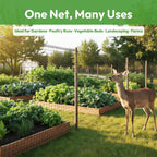 Deer Fence for Garden 4ftx50ft, Plastic Mesh Garden Fencing with Pre-Strung Reinforced Edge, Durable Temporary Fencing, Animal Barrier Fence, Ideal Safe Netting for Poultry, Fruit & Plant Protection