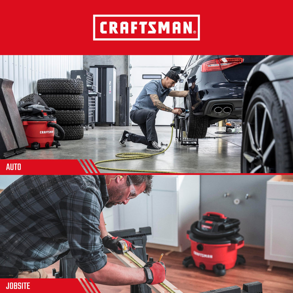 CRAFTSMAN CMXZVBE37413 2-1/2 in. Dusting Brush Wet Dry Vac Attachment, Industrial-Grade Shop Vacuum Accessory for Cleaning Stubborn Debris, Fits 2-1/2 in. Hose Diameter