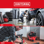 CRAFTSMAN CMXZVBE37413 2-1/2 in. Dusting Brush Wet Dry Vac Attachment, Industrial-Grade Shop Vacuum Accessory for Cleaning Stubborn Debris, Fits 2-1/2 in. Hose Diameter