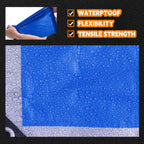 RAINDEWAY Tarps - 20x30 Feet, 5.5 Mil Thick, Multipurpose Waterproof Poly Tarp Cover with Metal Grommets and Reinforced Edges, Silver/Blue Large Tarp