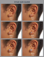Amazon Essentials Platinum Plated Sterling Silver Cushion Cut Cubic Zirconia Stud Earrings (5mm)