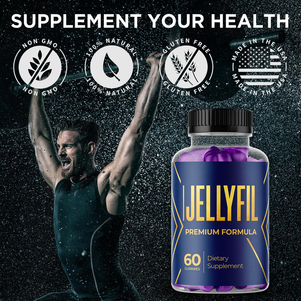 (3 Pack) Jellyfil Gummies, Jellyfil Gummys for Men with All Natural Ingredients, Max Strength Supplement with Premium Vitamins Supporting Optimal Wellness and Advanced Health Naturally (180 Gummies)
