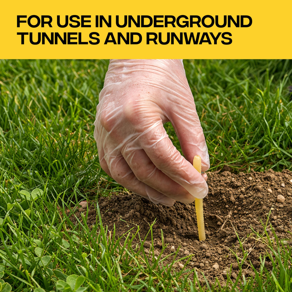 Victor Poison Moleworms - M6009 - 10 Worms, 5 Tunnel Locator Flags - Kills Moles Outdoors