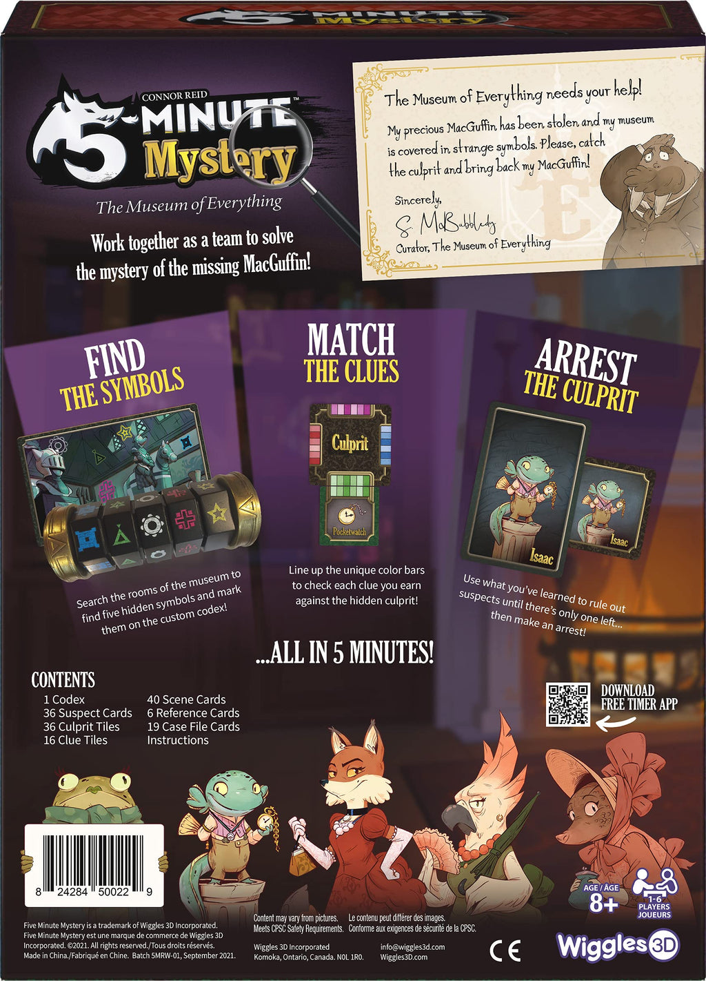 5-Minute Mystery | A Fast-Paced, Real-Time Cooperative Detective Board Game for Families | Solve The Case Before Time Runs Out | Ages 8+ | 1–6 Players