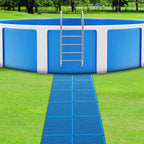 16 Pcs Ground Pool Drainage Walkway, 10.3" x 10.3" Floor Protector Mat
