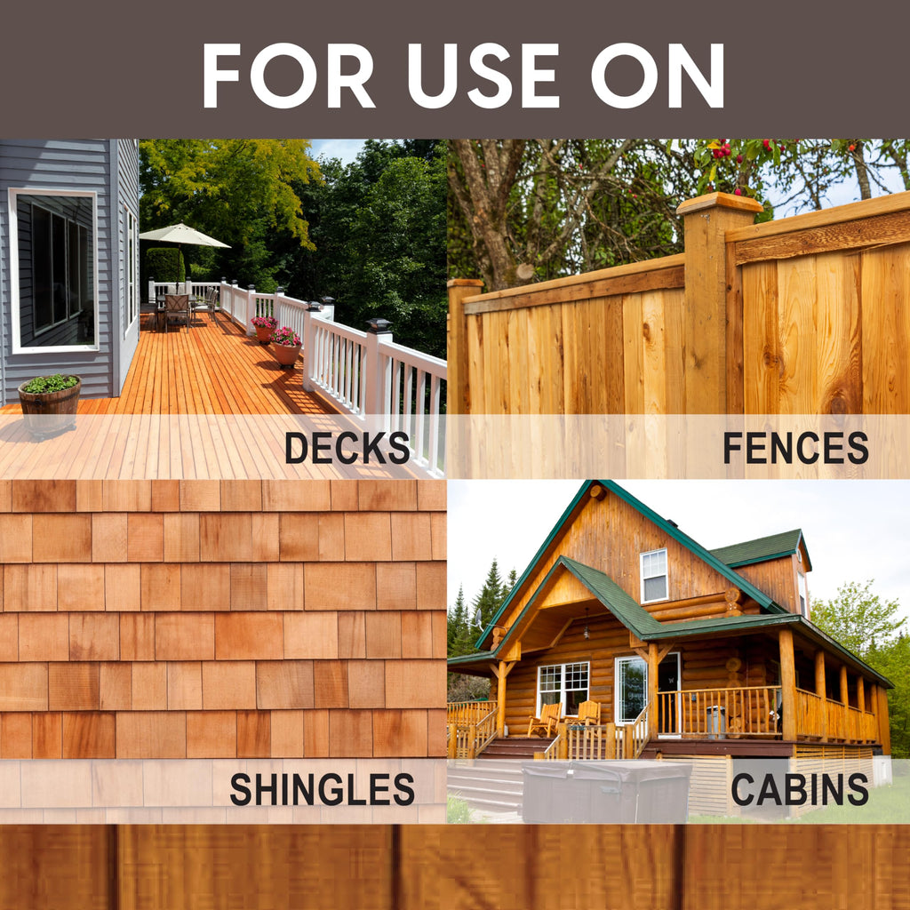 Ready Seal Exterior Wood Stain | Semi-Transparent Oil-Based Formula | Professional Grade Stain and Sealer in One | Ideal for Decks, Fences, Pergolas, Wood Siding & More | 5 Gallon | Natural Cedar