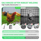 Land guard 19 Gauge Hardware Cloth, 1/2 inch 48inch×100ft Chicken Wire Fence, Galvanized Welded Cage Wire Mesh Roll Supports Poultry Netting Cage Fence………