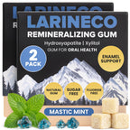 Larineco Remineralizing Gum with Nano Hydroxyapatite & Xylitol – Sugar-Free Xylitol Gum – Plastic-Free, Dye-Free, Aspartame-Free – Natural Base – 36 Pieces, Mastic Mint