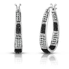 Savlano 14K Gold Plated Inside Out Crystal Hoop Earrings - Oval Shape Earrings for Women Comes with Gift Box